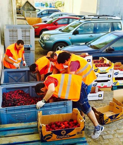 Participantes en el servicio a la comunidad.