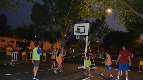 Uno de los partidos de baloncesto 3x3 disputados en la pasada edición.