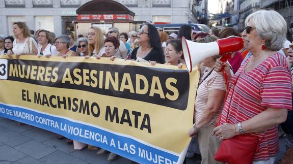 Concentración contra la violencia machista.