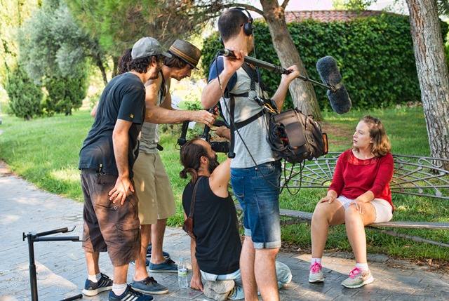 Una de las imágenes del rodaje del corto 'Es cuestión de gustos'.