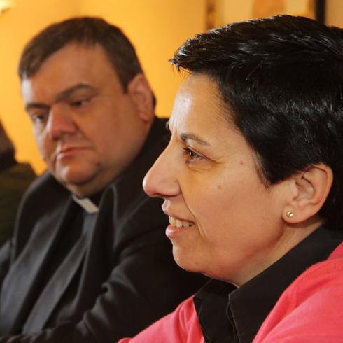 Sonia Eleno, directora de Proyecto Hombre, y Antonio Cano.