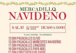Llega el Mercado Navideño de Talarrubias con artesanía, espectáculos y animación navideña