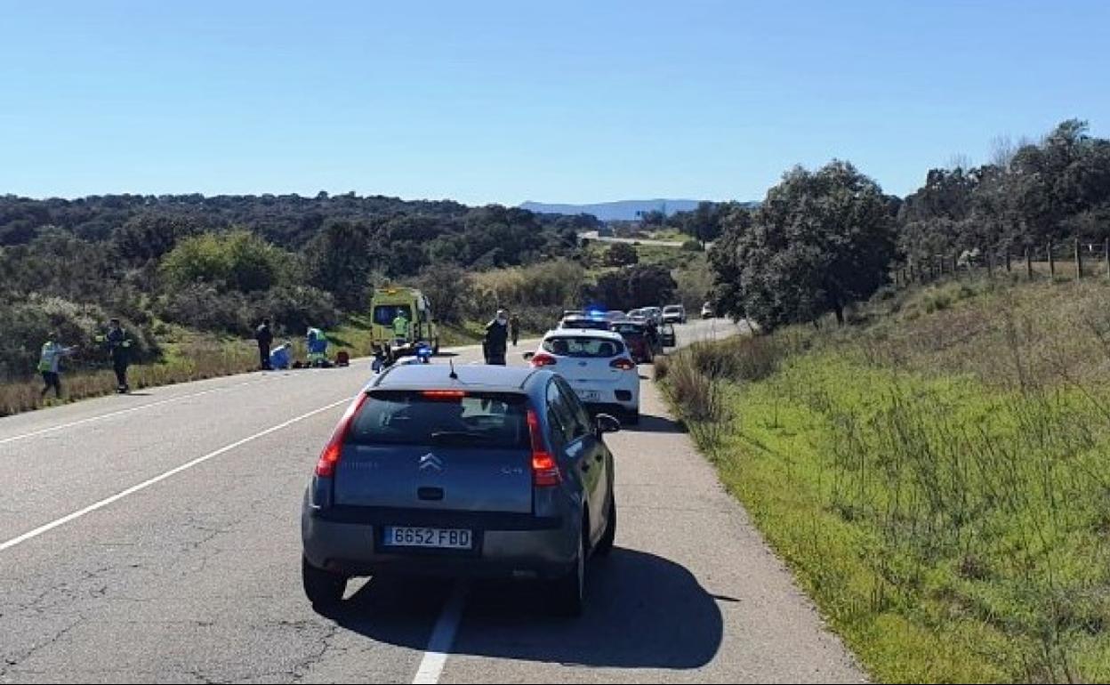 Muere un joven de 32 años atropellado en la carretera Nacional V, en la zona de los pozos de la Retuerta
