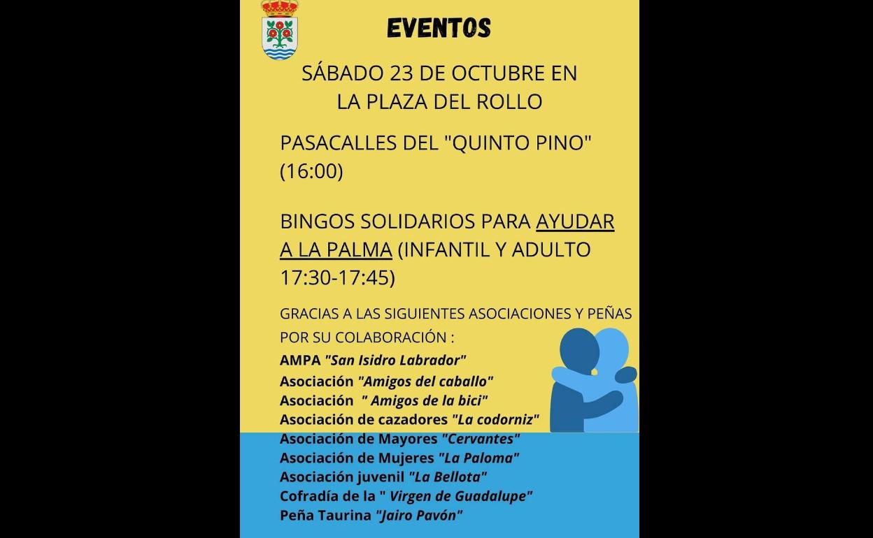 Rosalejo organiza actividades este sábado para ayudar a La Palma
