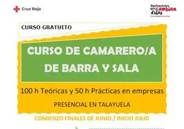 Cruz Roja organiza un curso gratuito de 'Camarero de Barra y Sala'