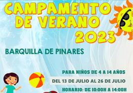 Abierto el plazo de inscripción para el campamento de verano en Barquilla