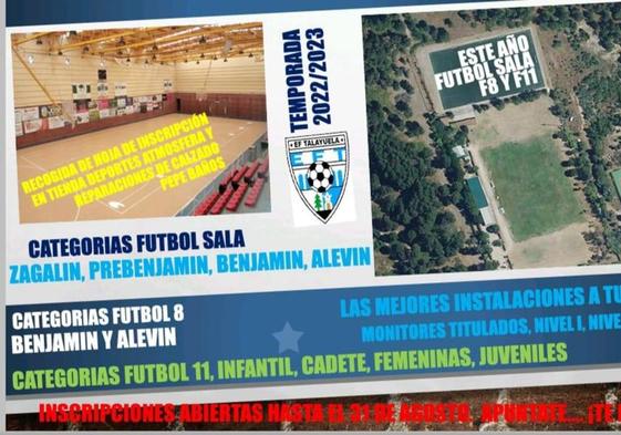 Abierto el plazo de inscripción a la Escuela de Fútbol de Talayuela Temporada 2023-2024