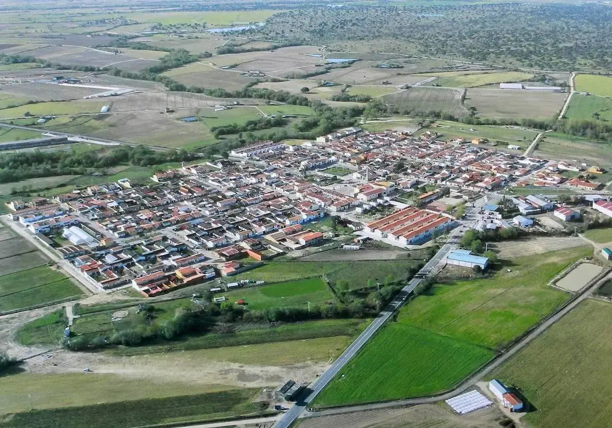 Vista aérea de Santa María de las Lomas