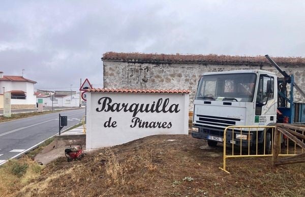Bienvenida al llegar a Barquilla de Pinares