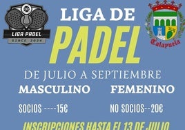 Abierta la inscripción para la Liga de Pádel