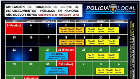 Los horarios de los locales de ocio retrasan su cierre en las fechas navideñas