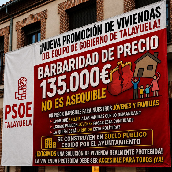 El PSOE critica el precio de la promoción de viviendas acordada por el equipo de Gobierno con Urvipexsa