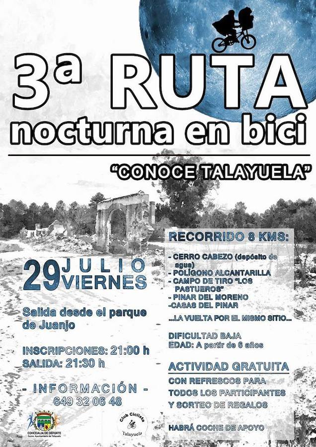 El Club Ciclista organiza la III Ruta Nocturna "Conoce Talayuela"