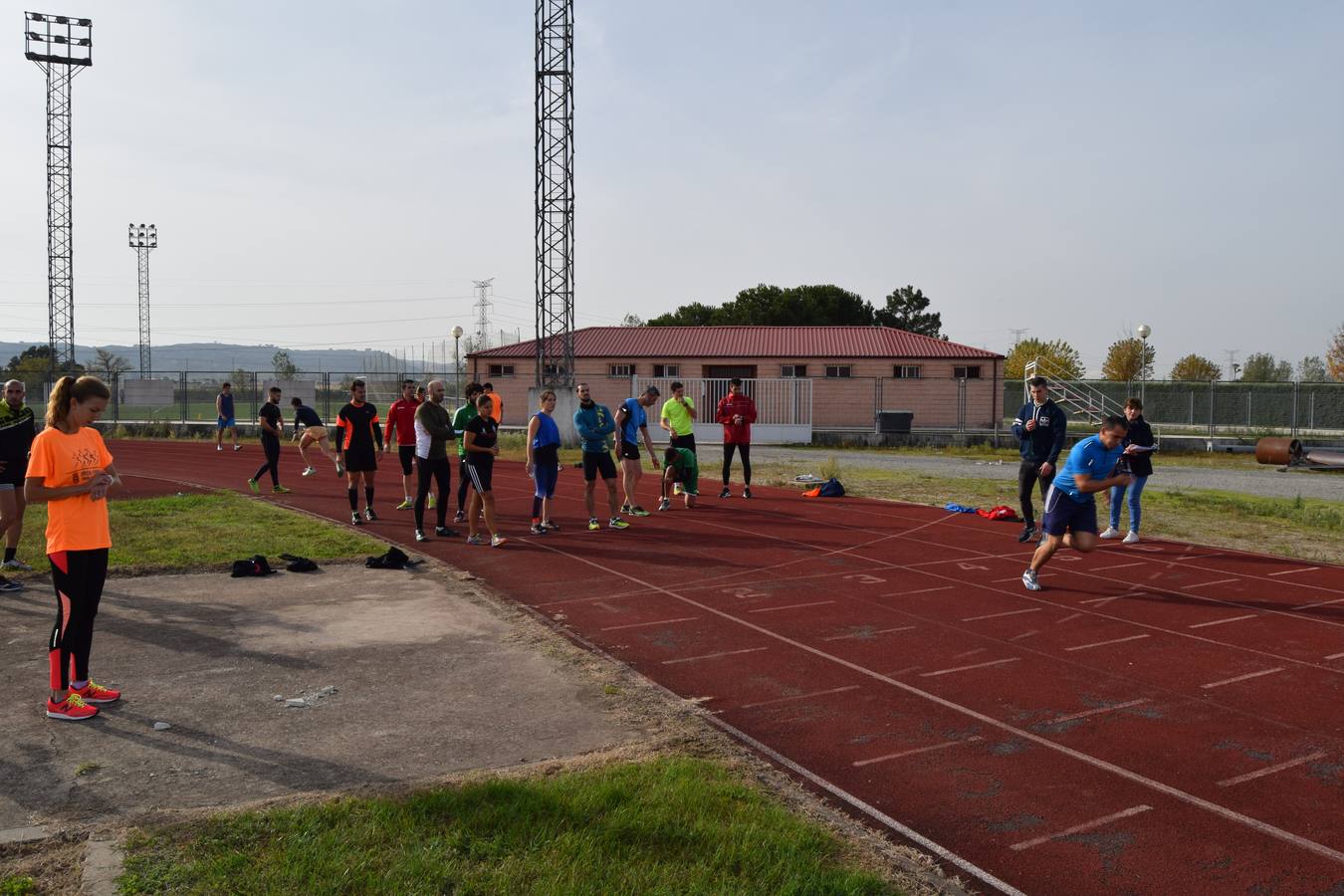 Aspirantes en la prueba de velocidad 