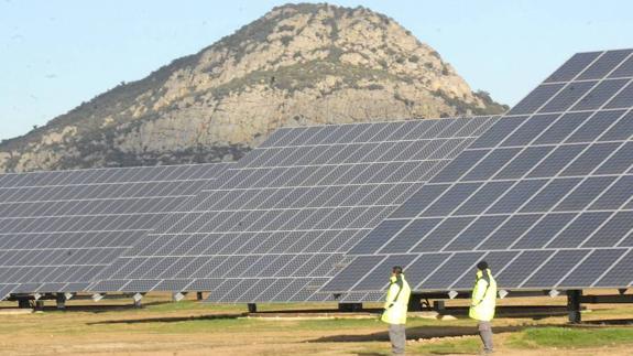 Planta fotovoltaica en las proximidades de Mérida, en funcionamiento desde la década pasada