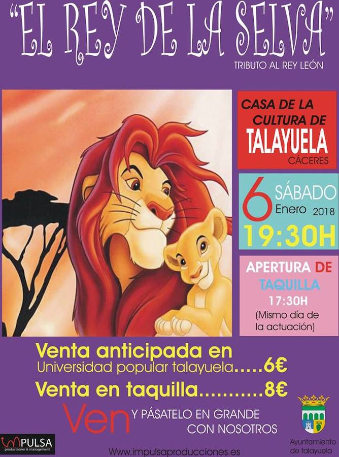 "El Rey de la Selva", el sábado en Talayuela