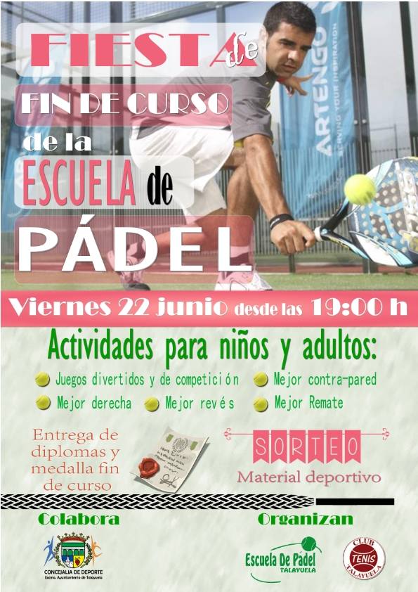 La Escuela de Pádel celebra este fin de semana su fiesta fin de curso