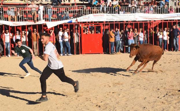 Imagen principal - Cientos de personas se echan a la calle para disfrutar de los festejos taurinos