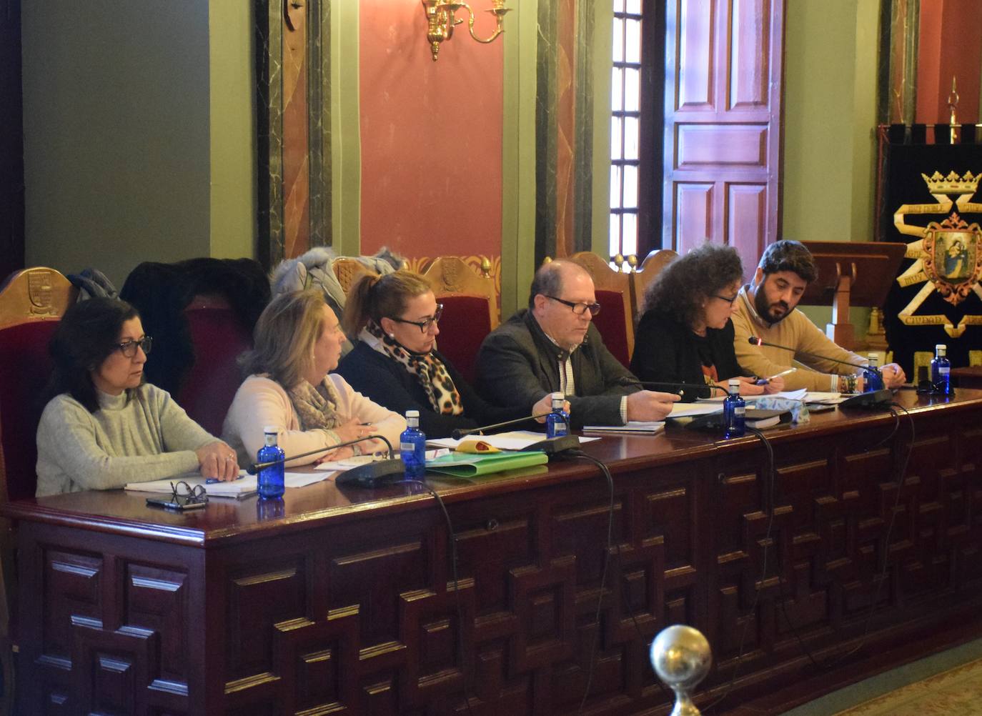 Concejales del PP, con su portavoz, Inés Rubio 