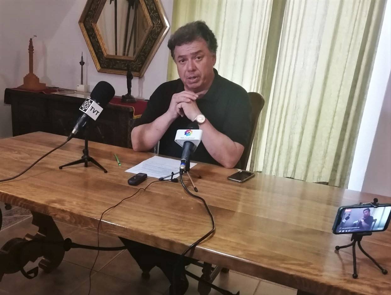 José Antonio Redondo en la rueda de prensa de ayer 