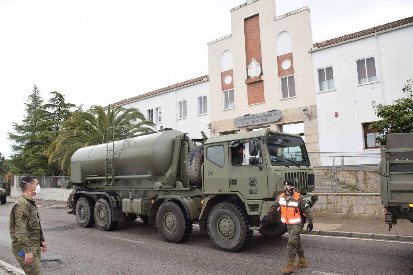 Integrantes de la la Brigada Extremadura XI, esta mañana