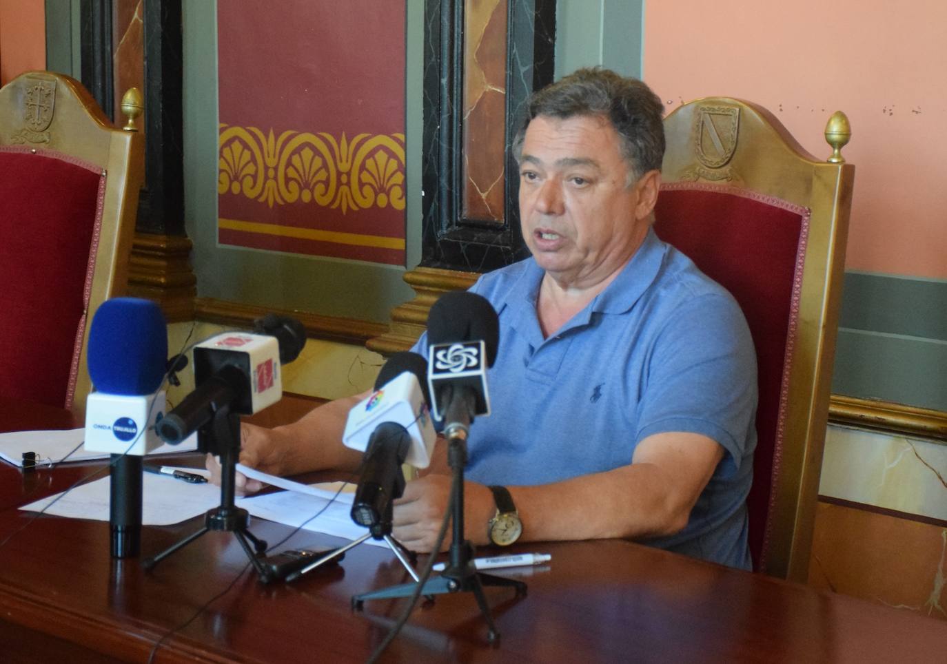José Antonio Redondo, en su comparecencia ayer para hacer el balance 