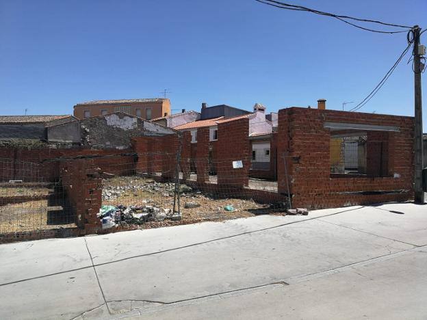 Estructura levantada hace años para la residencia de Huertas de Ánimas 