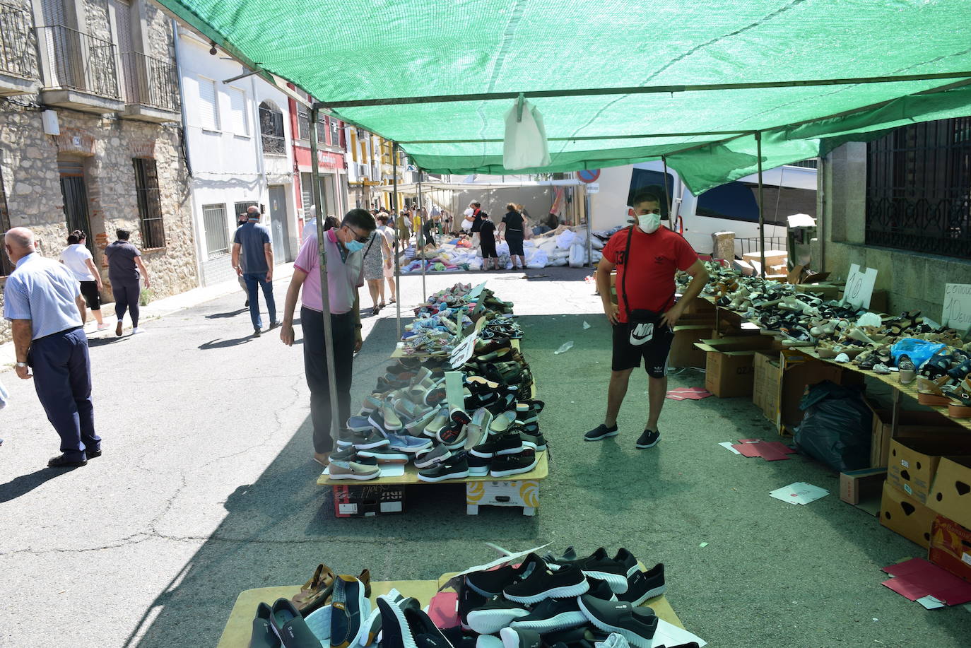 Uno de los puestos del mercadllo, ayer 
