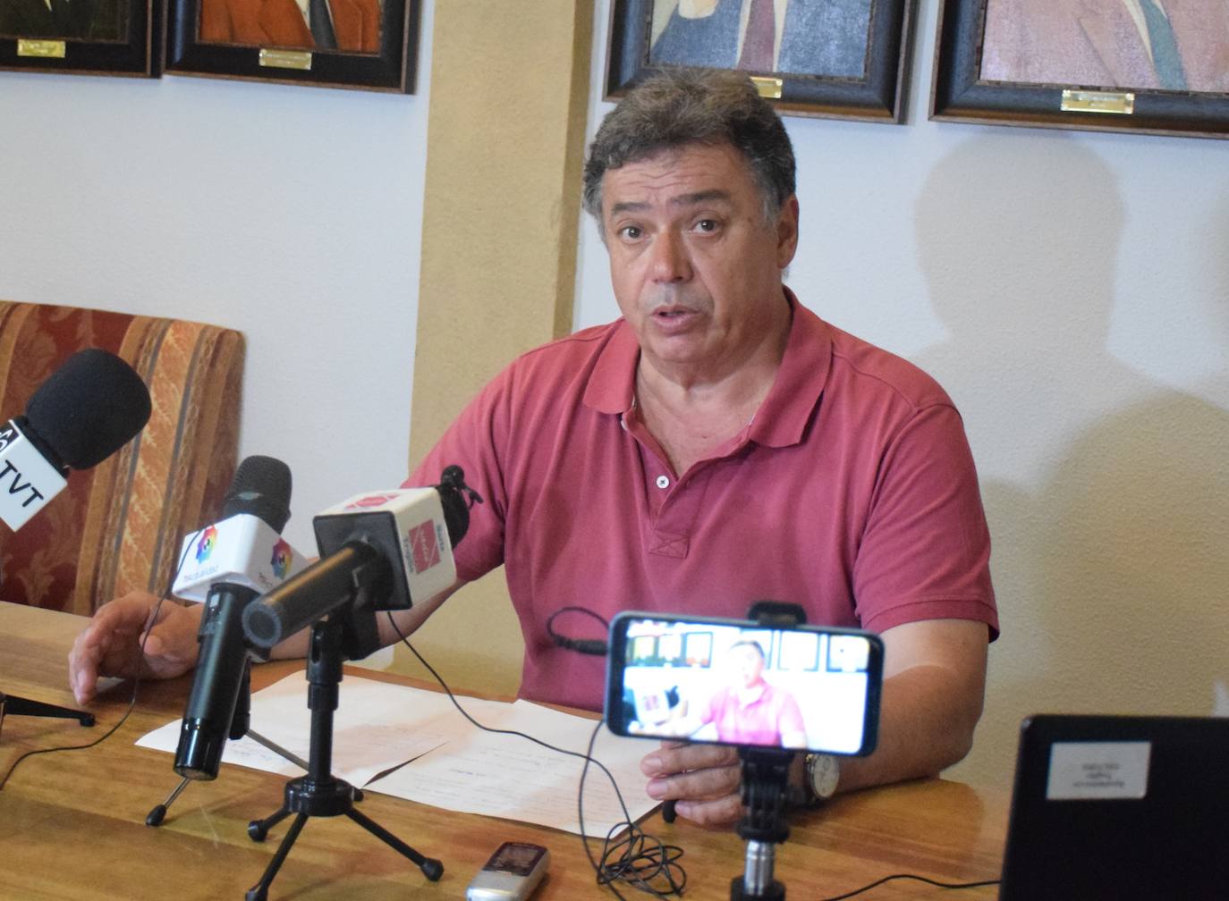 José Antonio Redondo, en su comparecencia semanal 