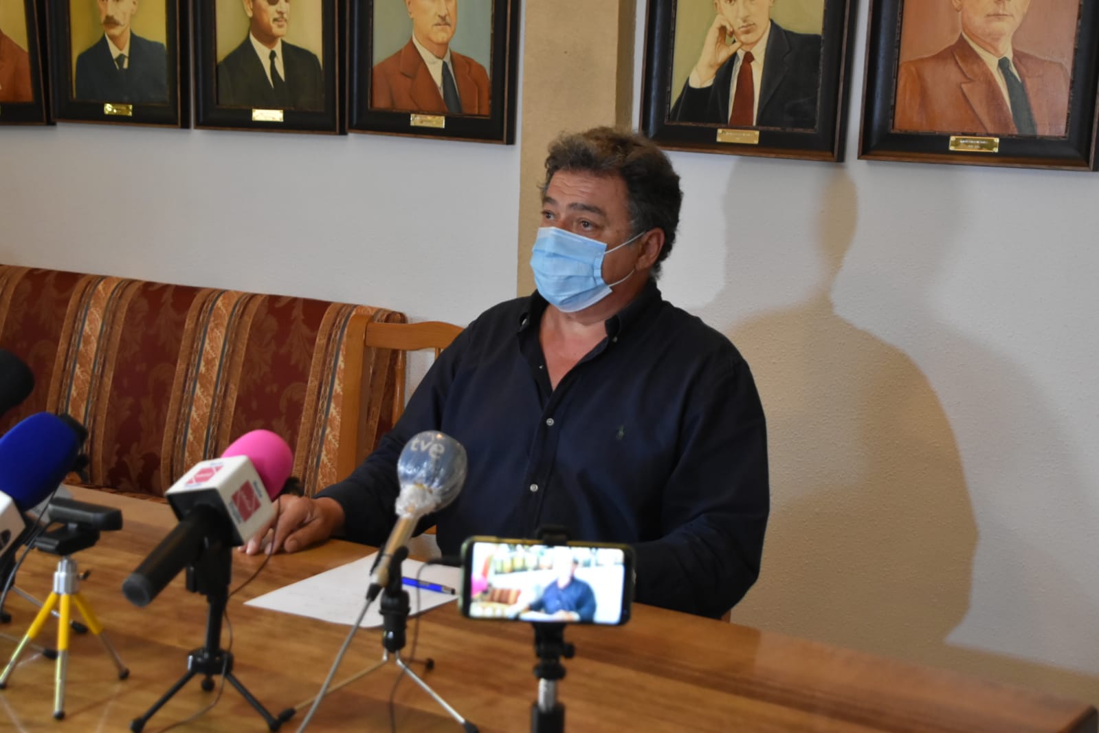 El alcalde, en la rueda de prensa de esta mañana 