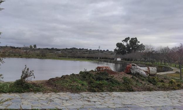 La charca de SAn Lázaro, hace unos días. 