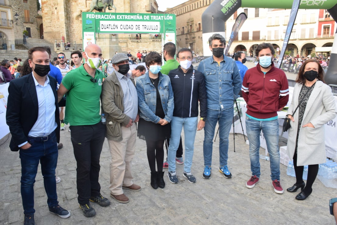 Los dos corredores locales que llegaron primero a meta 