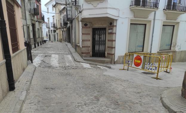 La calle Clodoaldo Naranjo, en su intersección con Herreros.