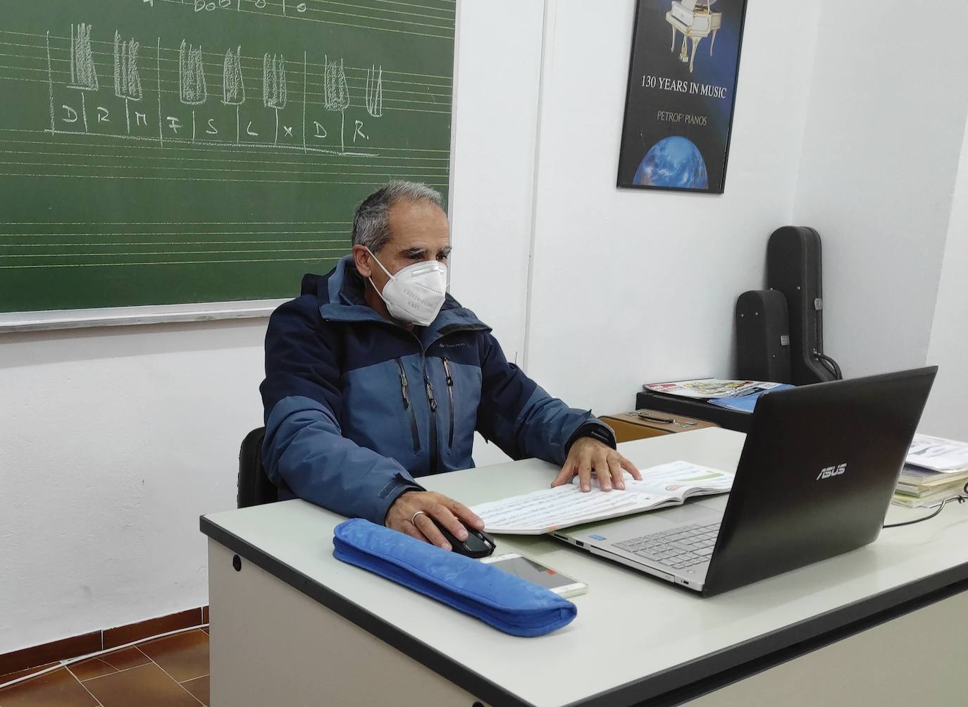 Juan Francisco Mateos, en una de sus sesiones en este curso. 