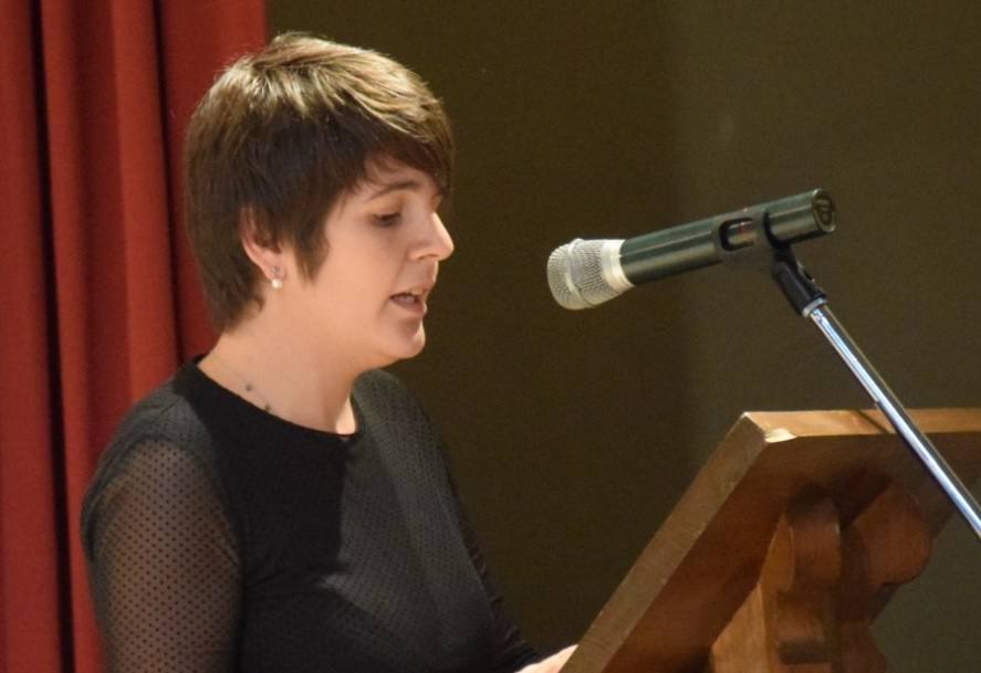 La concejala Gabriela Carvajal, en la últma edición de la Gala del Deporte 