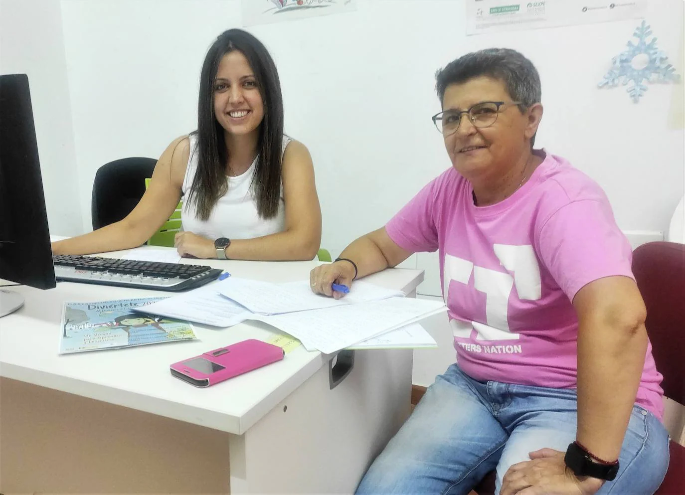 Las directoras del programa en la comarca de Trujillo 