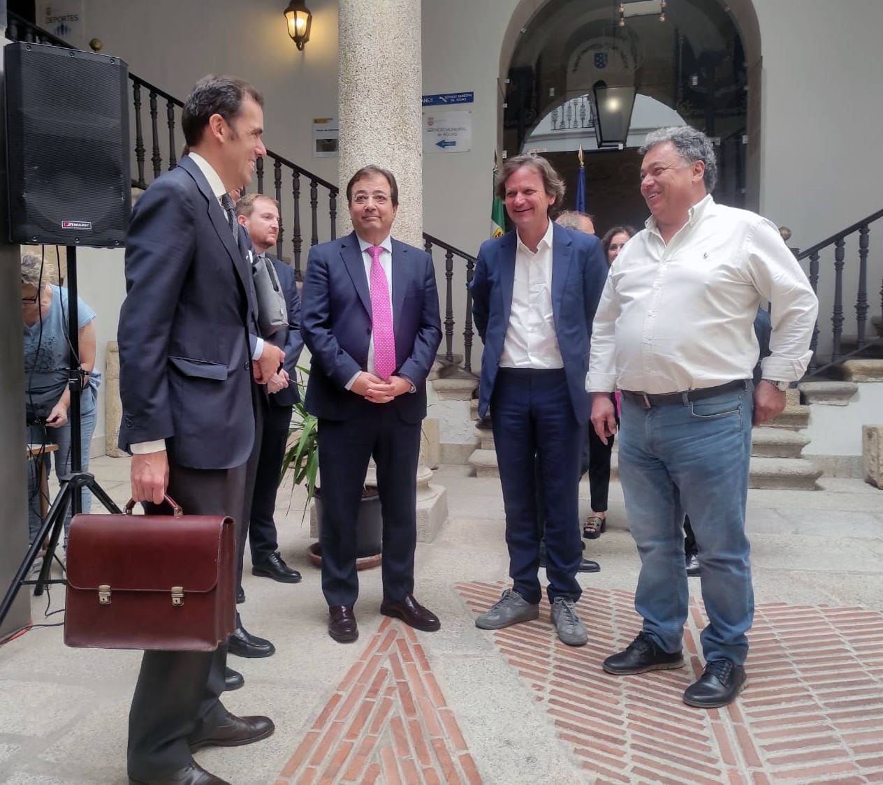 Rafael Benjumea, Guillermo Fernández Vara, Martin Roscheisen y José Antonio Redondo. 