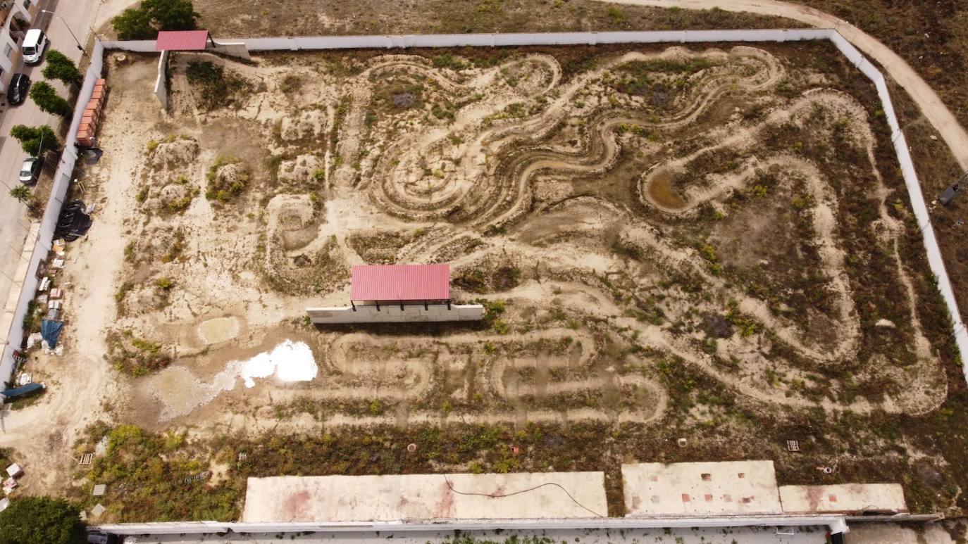 El terreno del circuito BTT a vista de dron