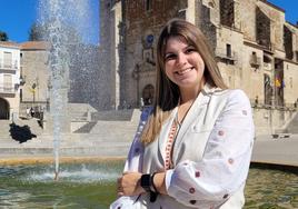 Celia Agúndez en la plaza Mayor