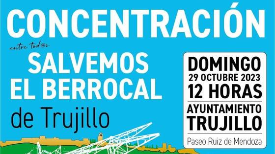 Convocada una concentración esta mañana en defensa del berrocal