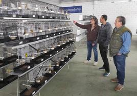 Organizadores, viendo algunos animales.