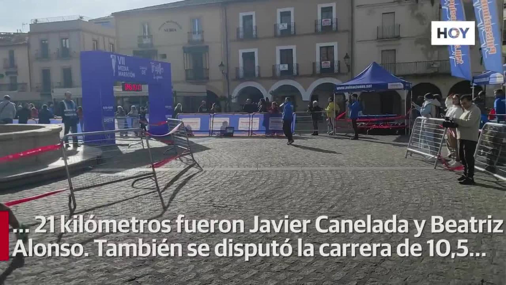 Javier Canelada y Beatriz Alonso ganan la VII Media Maratón Ciudad de Trujillo