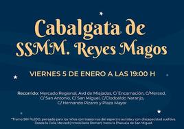 El recorrido de la cabalgata tendrá un tramo de unos 400 metros libre de ruidos