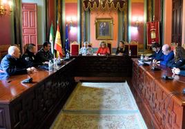 Reunión de la Junta Local de Seguridad, celebrada ayer.