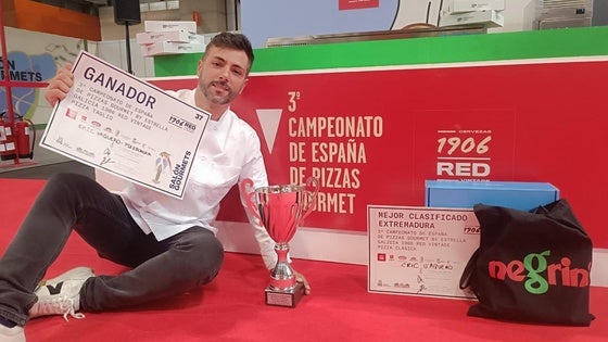 Eric Vaquero, campeón de España con la pizza 'taglio' en el Salón Gourmet
