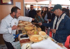 La degustación de quesos en la jornada de ayer.