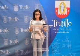 La concejala de Deportes, Consuelo Soriano, en su coparecencia ayer.