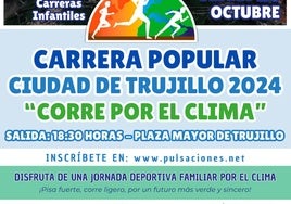 I Carrera Popular Ciudad de Trujillo 'Corre por el Clima' tendrá lugar el 26 de octubre