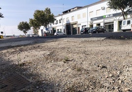 Una zona de la avenida de Miajadas tras el asfaltado de la vía.