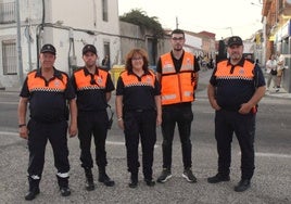 Personal de la agrupación de Protección Civil de Trujillo.